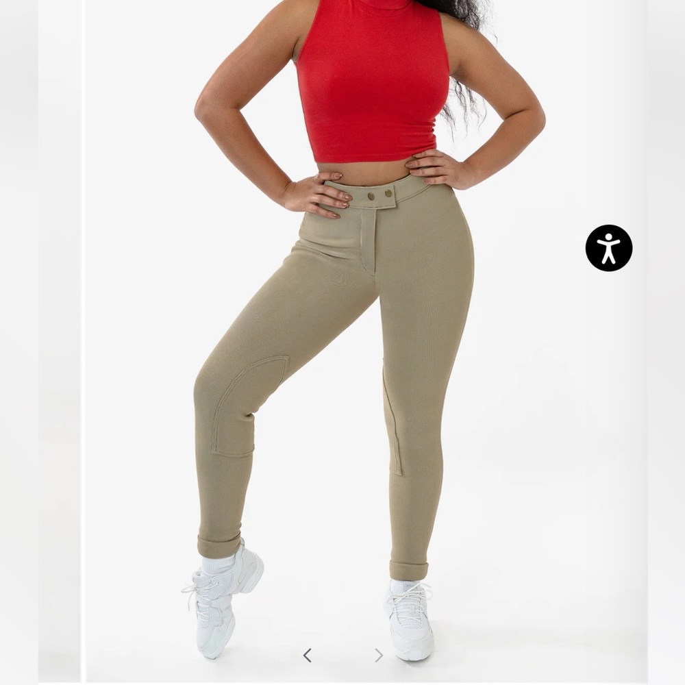 American Apparel Los Angeles Apparel Riding Pants in Taupe